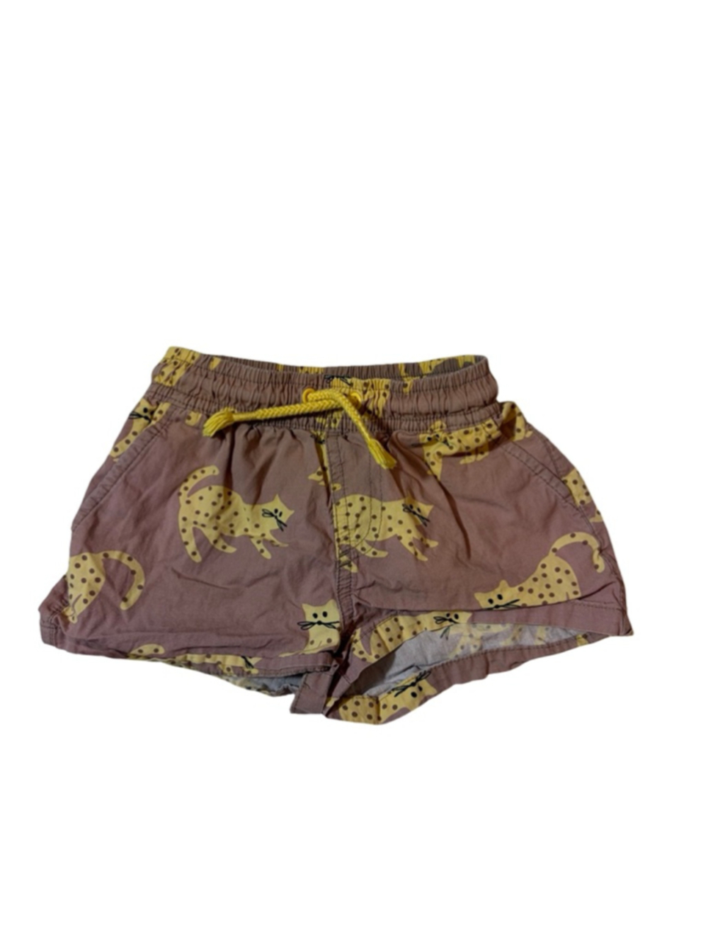 Zara Kids Leopard Print Swim Trunks Shorts Brown Yellow Size 3 Years